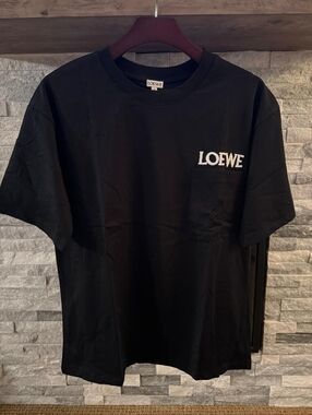 Loewe Men's Black Logo Pocket Tee Size Medium